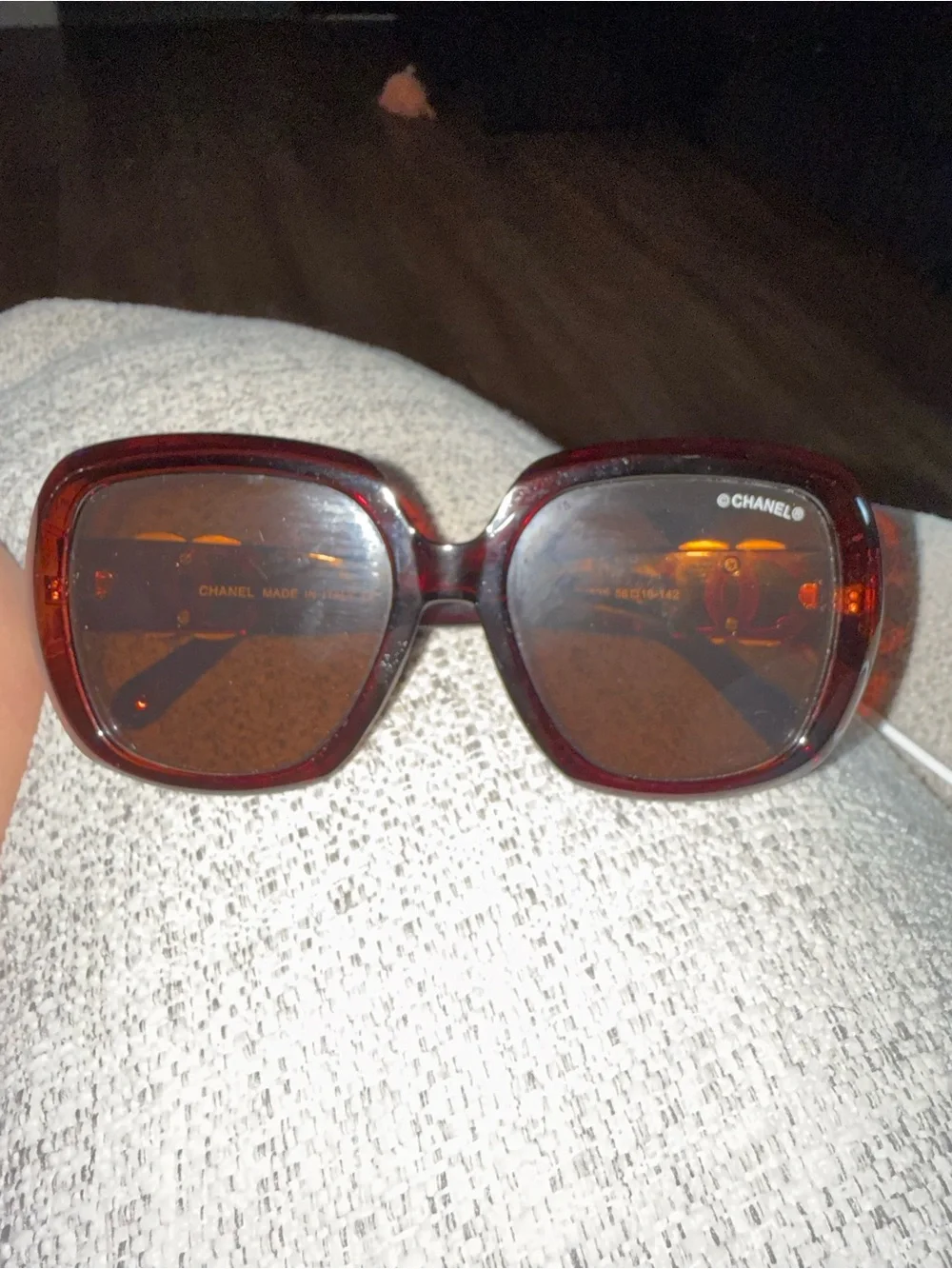 CHANEL Oversized Square Sunglasses in Tortoiseshell Brown